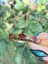 Vintage 1986 Ruby Diamond Eternity Ring 9ct Gold Size O