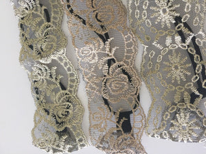 Bohemian Retro Embroidered Lace Elastic Hair Wrap Headband for Women