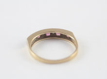 Vintage 9ct Gold Ruby Diamond Eternity Ring Size N