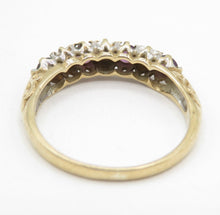 Vintage Sheffield 9ct Gold Amethyst Diamond Ring Size N