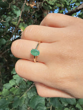 TGGC Emerald Ring 9ct Gold Size N 1/2