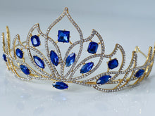 Blue Crystal Tiara Display