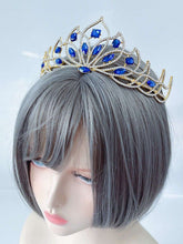 Blue Crystal Princess Tiara - Elegant Tiara for Weddings & Events