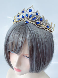 Blue Crystal Tiara Model