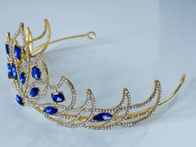 Blue Crystal Princess Tiara - Elegant Tiara for Weddings & Events