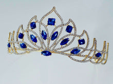 Blue Crystal Princess Tiara - Elegant Tiara for Weddings & Events