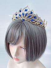 Blue Crystal Princess Tiara - Elegant Tiara for Weddings & Events