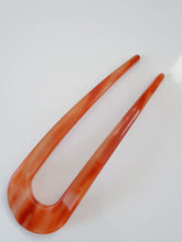 Women Acrylic Hair Fork - Vintage look French U Shape Hairpin updos Brown