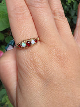 Vintage London Hallmark 9ct Gold Opal Ring Size P