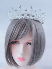 Regal Crystal Tiara with Pearls - Elegant Ice Queen Crown