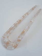 Women Acrylic Hair Fork - Vintage look French U Shape Hairpin updos Cream White