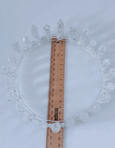Regal Crystal Tiara with Pearls - Elegant Ice Queen Crown