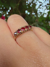 Vintage Birmingham 9ct Gold Garnet Ring