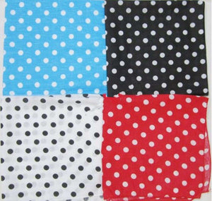 Retro 70' 80' Cotton Polka Dots Bandana Hair Headband Wrap Scarf