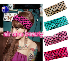 Vintage Polka Dot Turban Headband – Retro Boho Twist Hair Wrap