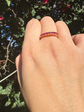 Gemporia Ruby Half Eternity Ring 9ct Gold Size Q