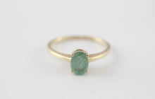 TGGC Emerald Ring 9ct Gold Size N 1/2