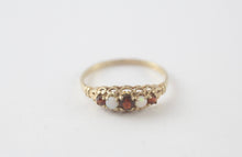 Vintage London Hallmark 9ct Gold Opal Ring Size P