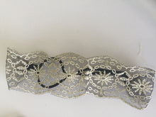 Bohemian Retro Embroidered Lace Elastic Hair Wrap Headband for Women FLOWER LIGHT GOLD