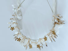 White Floral Bridal Headband – Handmade Wedding Hairpiece