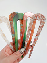 Women Acrylic Hair Fork - Vintage look French U Shape Hairpin updos