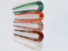 Women Acrylic Hair Fork - Vintage look French U Shape Hairpin updos