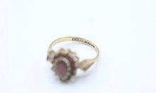Vintage 1979 9ct Gold Garnet Cluster Ring Size L1/2 2.3g