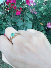 Vintage 2005 9ct Gold Emerald & Diamond Ring Size N