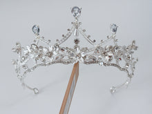 Women unique bride Prom Party Crystal Silver Color Tiara Crown