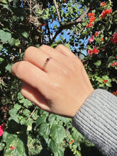 Vintage Dainty 9ct Yellow Gold Garnet Ring Size M