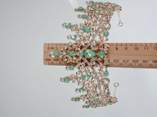 Mint Green Crystal Tiara – Elegant Bridal and Prom Crown for Women