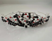 Women Gothic Black and Red Crystal Tiara - Elegant Tiara for Weddings & Events