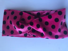 Hot_Pink_Dots_Cross_headband