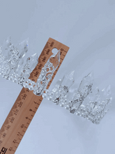 Regal Crystal Tiara with Pearls - Elegant Ice Queen Crown