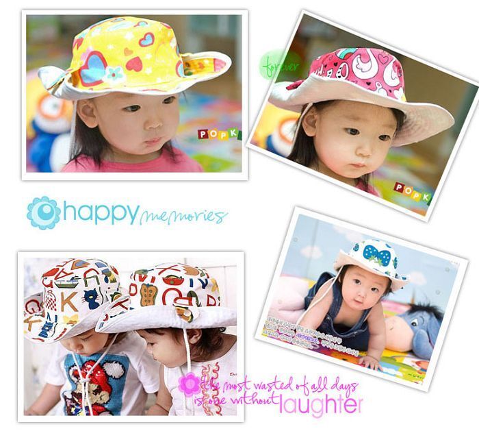 Kids Girls Boys Children Floppy Sun Hat Cap Cowboy Canvas hat Sunhat 1-3yrs