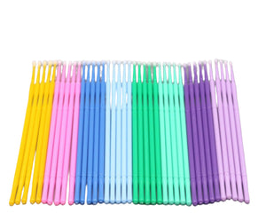 100x Micro Tips Slim Brush - Eyelash Extension Application, Cleansing & Removal