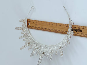 Purple and Silver Crystal Tiara - Elegant Tiara for Weddings & Events