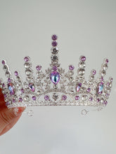Purple and Silver Crystal Tiara - Elegant Tiara for Weddings & Events