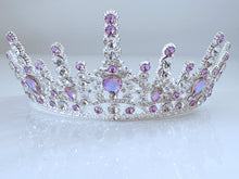 Purple and Silver Crystal Tiara - Elegant Tiara for Weddings & Events