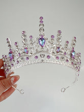 Purple and Silver Crystal Tiara - Elegant Tiara for Weddings & Events