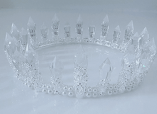 Regal Crystal Tiara with Pearls - Elegant Ice Queen Crown