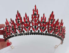 Red Crystal Tiara - Elegant Tiara for Weddings & Events