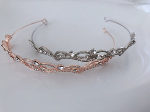 Rose Gold Silver Simple Tiara side