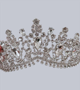 Elegant Silver Bridal Tiara Crown White Crystal Rhinestone Wedding & Prom Accessory - Elegant Tiara for Weddings & Events