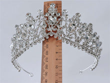 Elegant Silver Bridal Tiara Crown White Crystal Rhinestone Wedding & Prom Accessory - Elegant Tiara for Weddings & Events
