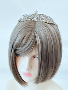 Silver Floral Crystal Tiara – Elegant Wedding & Bridal Crown
