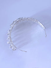 Silver Crystal Bow Pearl Tiara - Elegant Tiara for Weddings & Events