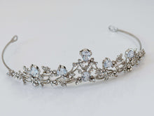 Silver Floral Crystal Tiara – Elegant Wedding & Bridal Crown