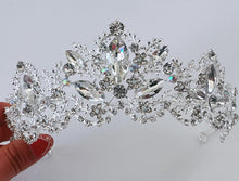 Snowflake Silver Crystal Bridal Tiara – Clear Rhinestone Headband for Weddings & Proms