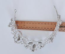 Snowflake Silver Crystal Bridal Tiara – Clear Rhinestone Headband for Weddings & Proms